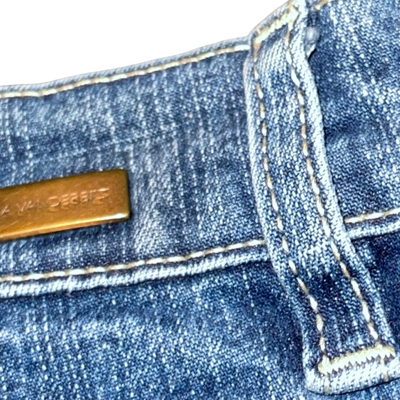 Upcycled Gloria Vanderbilt Boitcut Jeans Size 16 Petite Hand Sewn Remade - Picture 7 of 9